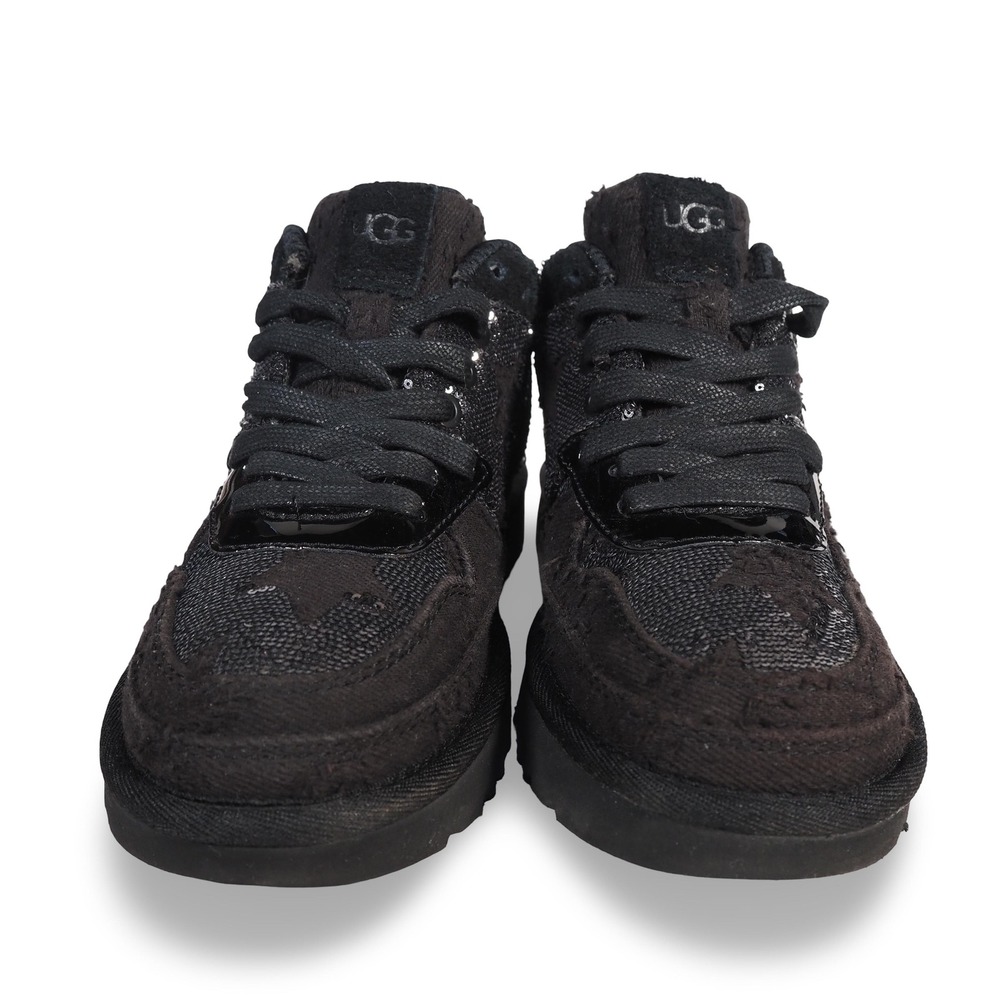 UGG Highland Sport Distressed Sequin Sneakers Black 1109631 Women's 5 - Picture 3 of 10